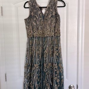 Indian Anarkali Lehenga Deep Green Gold